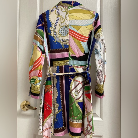 Zara lion print belt y2k 2000s fashion vintage, short printed mini dress XS - Picture 5 of 15